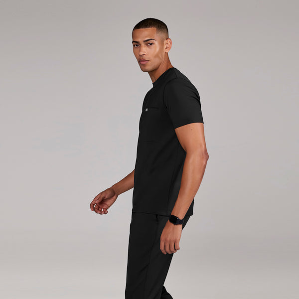 men's Black Darien FORMx - Crewneck Scrub Top