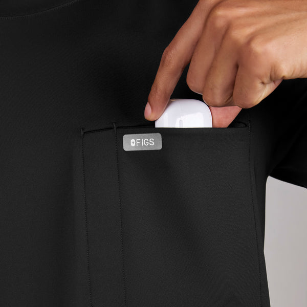 men's Black Darien FORMx - Crewneck Scrub Top