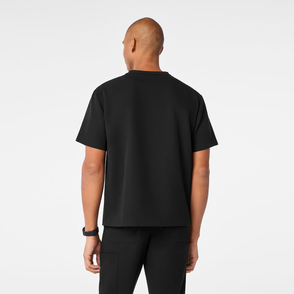 men's Black Easton Relaxed - Crewneck Scrub Top
