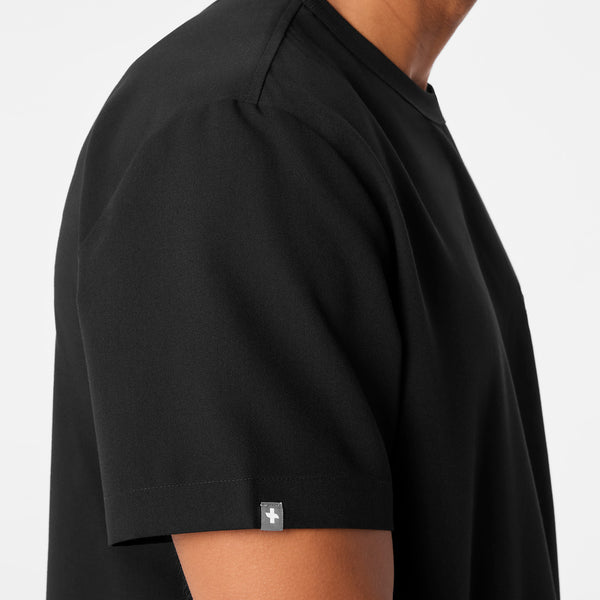 men's Black Easton Relaxed - Crewneck Scrub Top