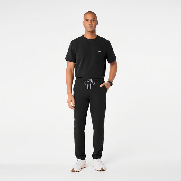 men's Black Easton Relaxed - Crewneck Scrub Top