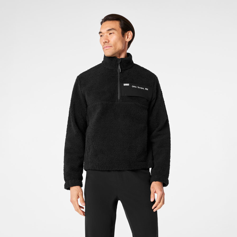 men's Black On-Shift High Pile - Fleece Pullover Jacket™