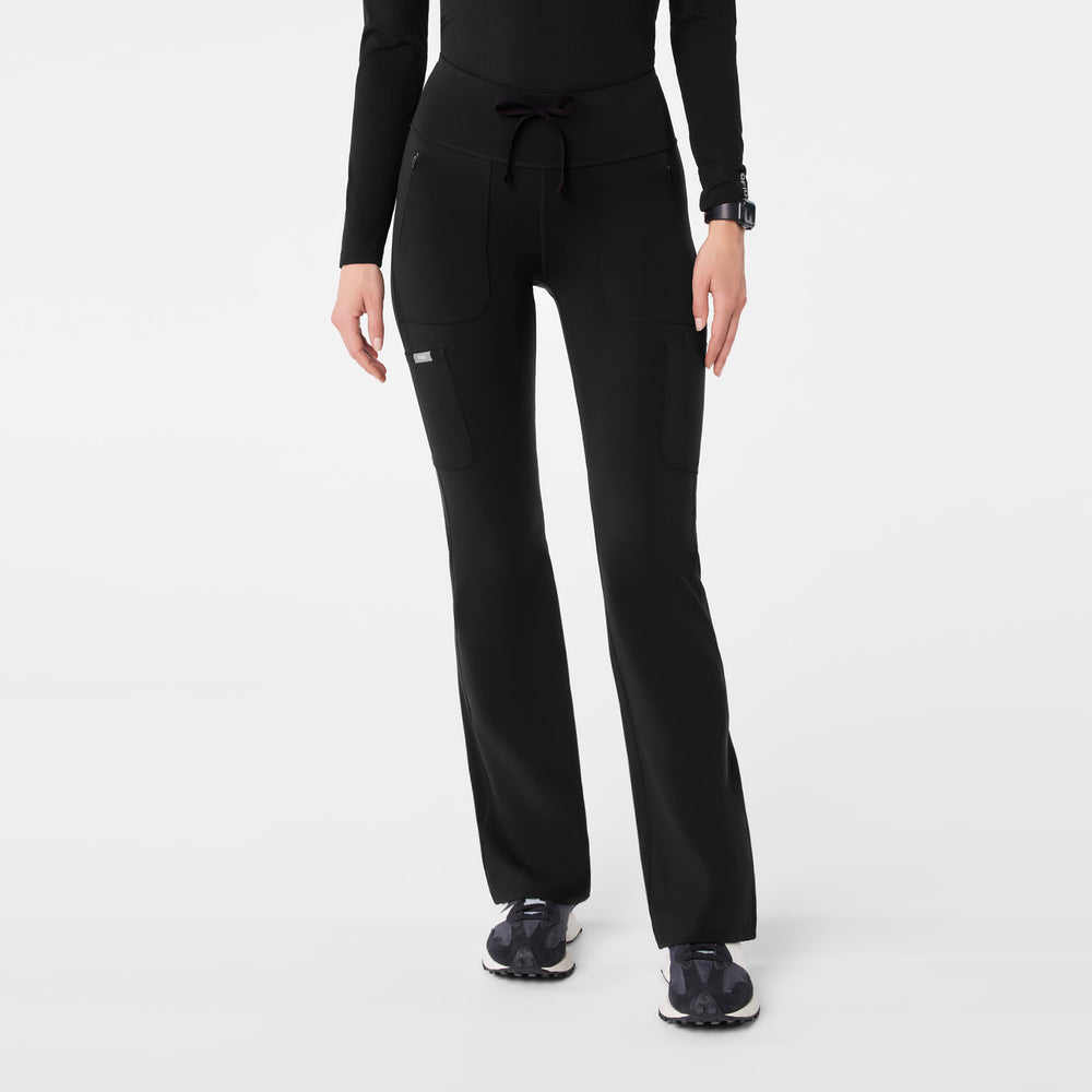 women's Black High Waisted Ashland - Flare ScrubLegging™