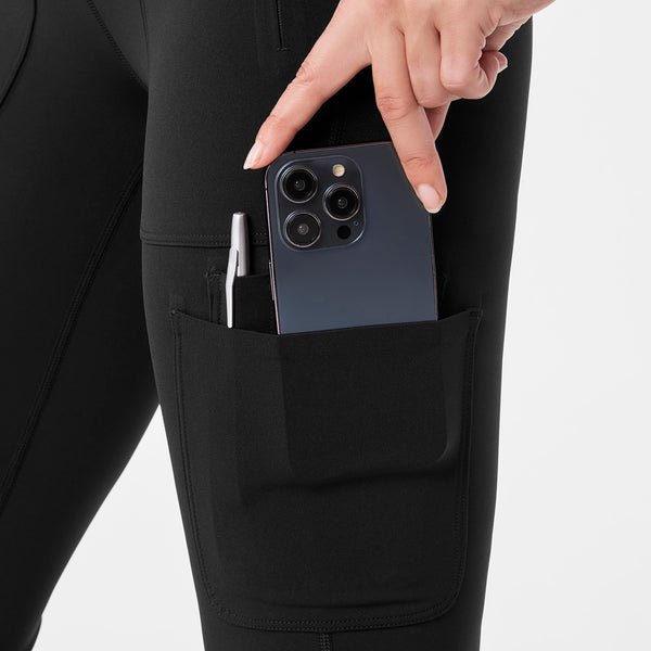 women's Black High Waisted Ashland - Flare ScrubLegging™