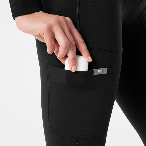 women's Black High Waisted Ashland - Flare ScrubLegging™