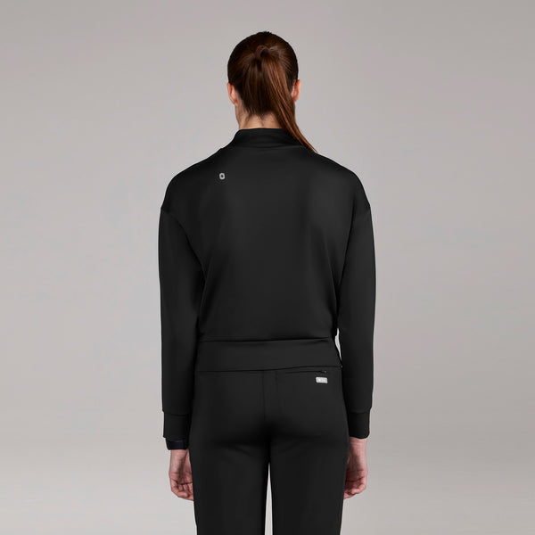 women's Black Kenora FORMx - Mock Neck Longsleeve Scrub Top