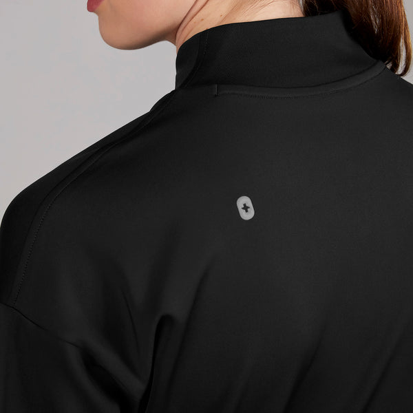 women's Black Kenora FORMx - Mock Neck Longsleeve Scrub Top