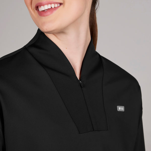 women's Black Kenora FORMx - Mock Neck Longsleeve Scrub Top