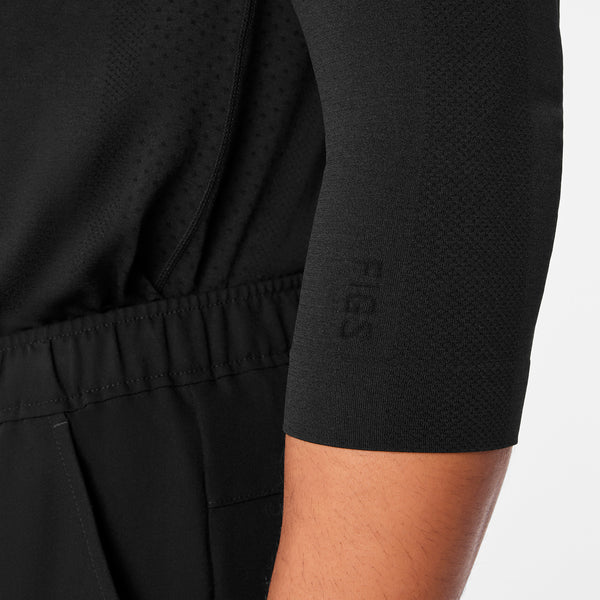 men's Black Makato Seamless ¾ Sleeve - Underscrub
