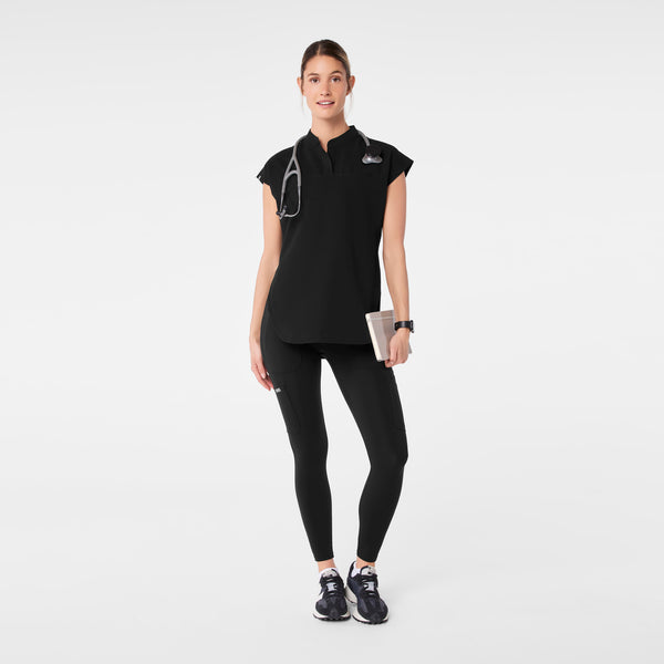 women's Black Rafaela - Tunic Scrub Top™