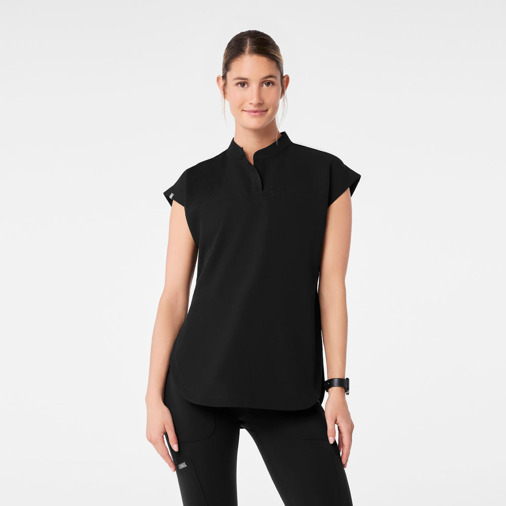 women's Black Rafaela - Tunic Scrub Top™