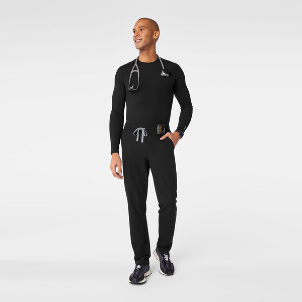 men's Black Ribbed - Longsleeve Underscrub