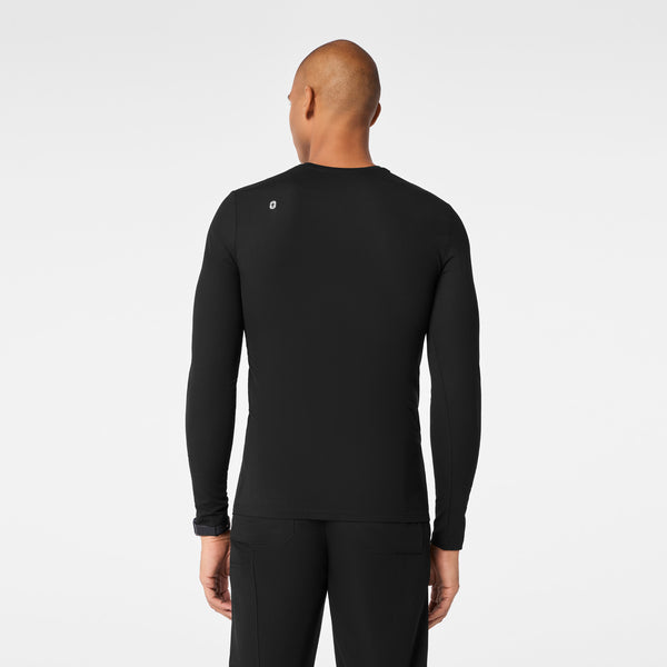 men's Black Ribbed - Longsleeve Underscrub