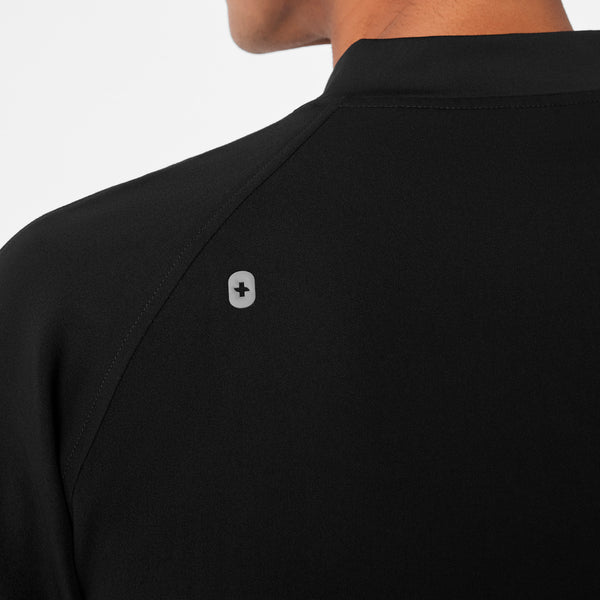 men's Black Stratton Henley - Shortsleeve Scrub Top