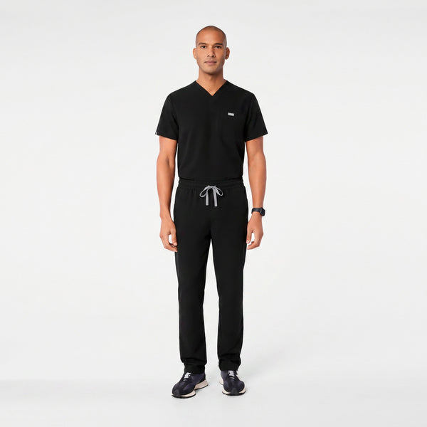 men's Black Surrey - V-Neck Scrub Top