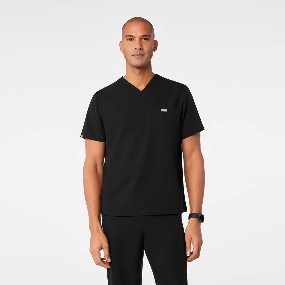 men's Black Surrey - V-Neck Scrub Top