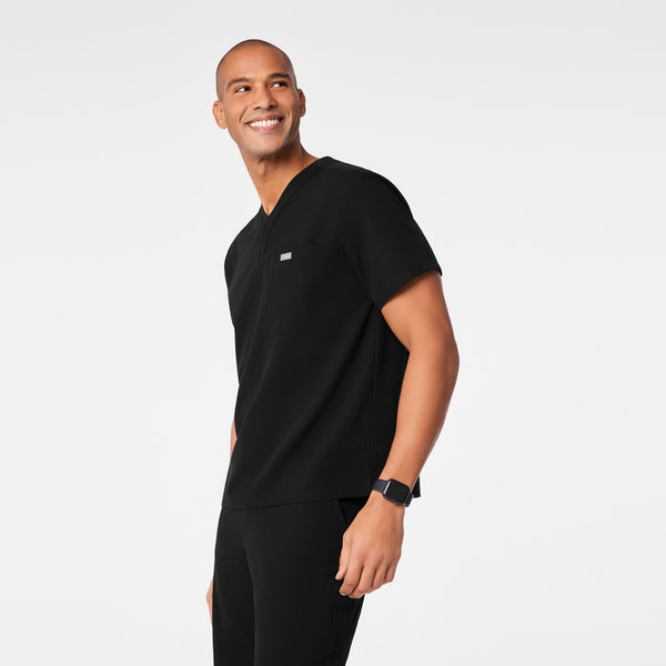 men's Black Surrey - V-Neck Scrub Top