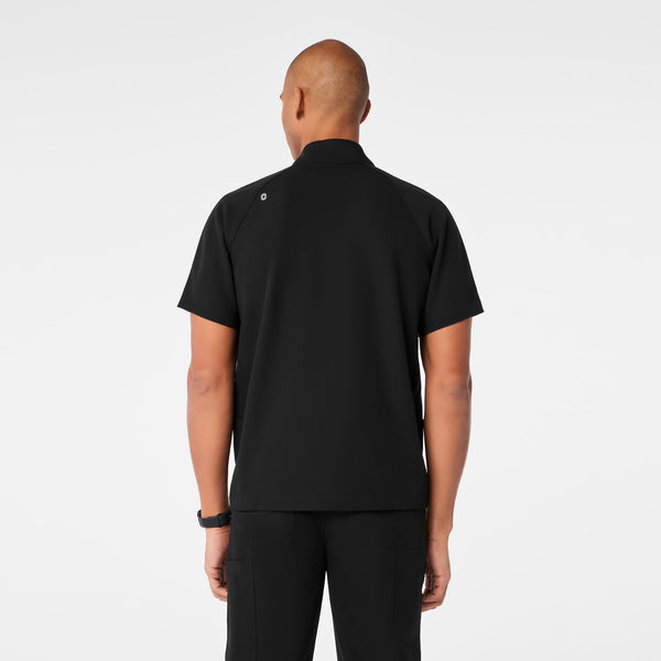 men's Black Timmons - Mock Neck ¼ Zip Scrub Top