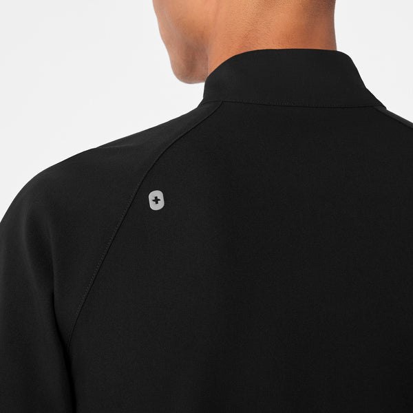 men's Black Timmons - Mock Neck ¼ Zip Scrub Top