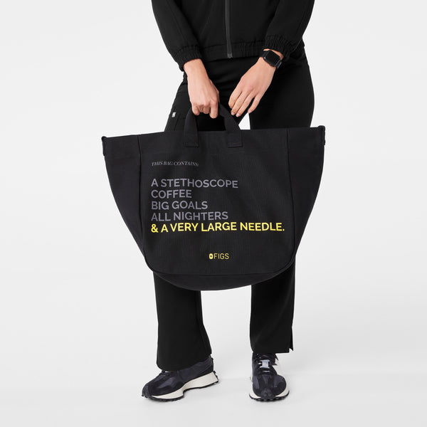 Black A Very Large Needle Tote
