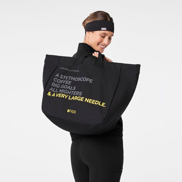 Black A Very Large Needle Tote