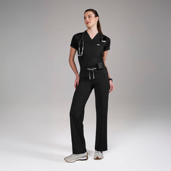 women's Black Valle FORMx Straight Leg - Scrub Pant