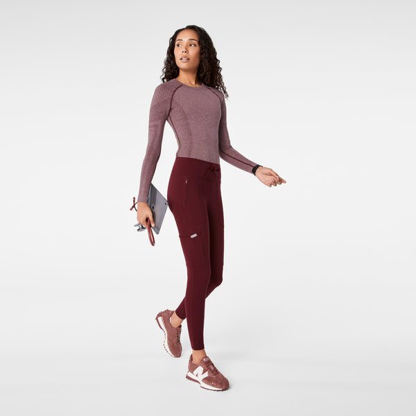 women's Burgundy High Waisted Ashland - Skinny ScrubLegging™