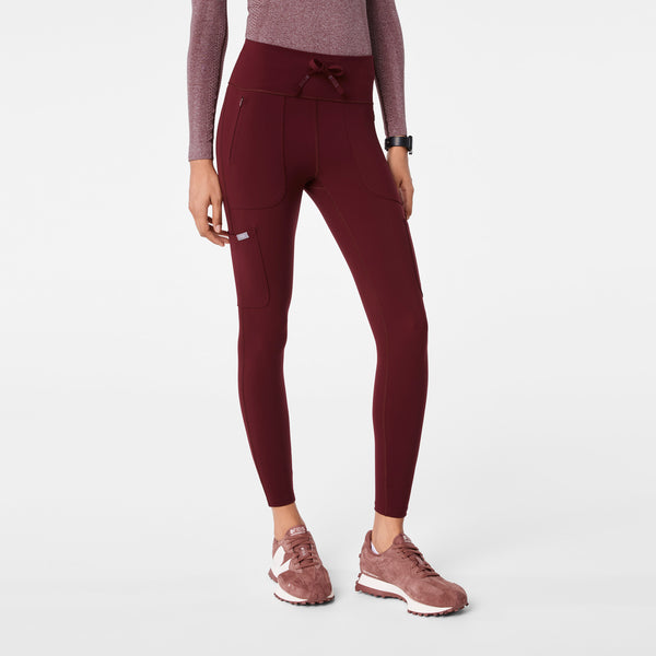 women's Burgundy High Waisted Ashland - Skinny ScrubLegging™