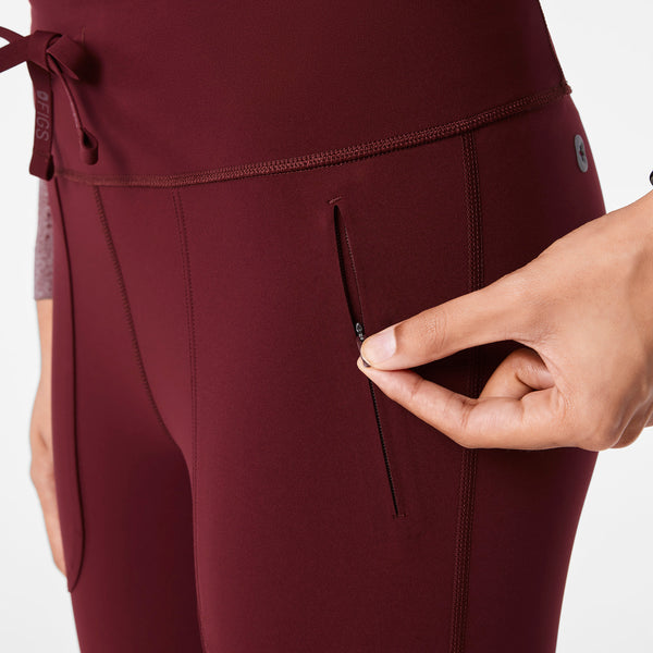 women's Burgundy High Waisted Ashland - Skinny ScrubLegging™