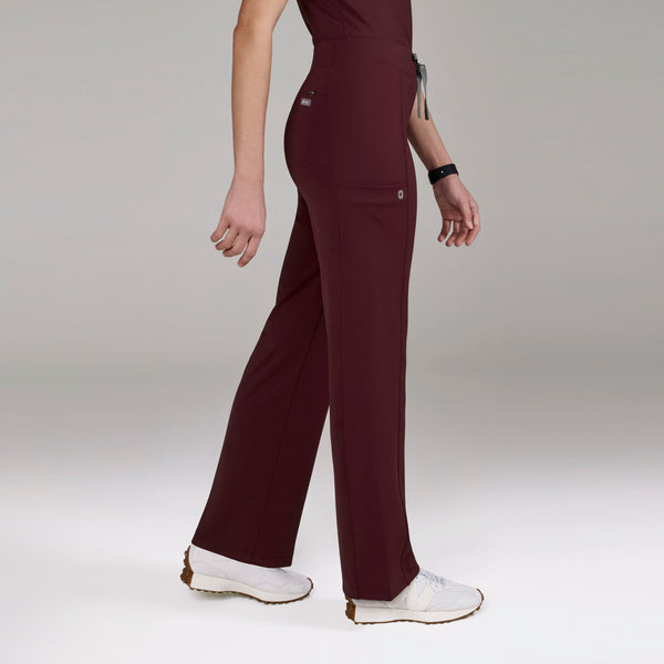 women's Burgundy Valle FORMx Straight Leg - Scrub Pant
