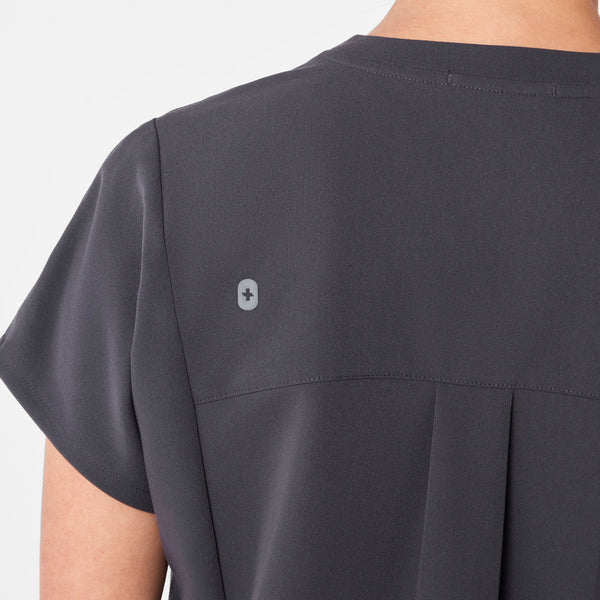 women's Charcoal Addison Oversized Tunic- Scrub Top