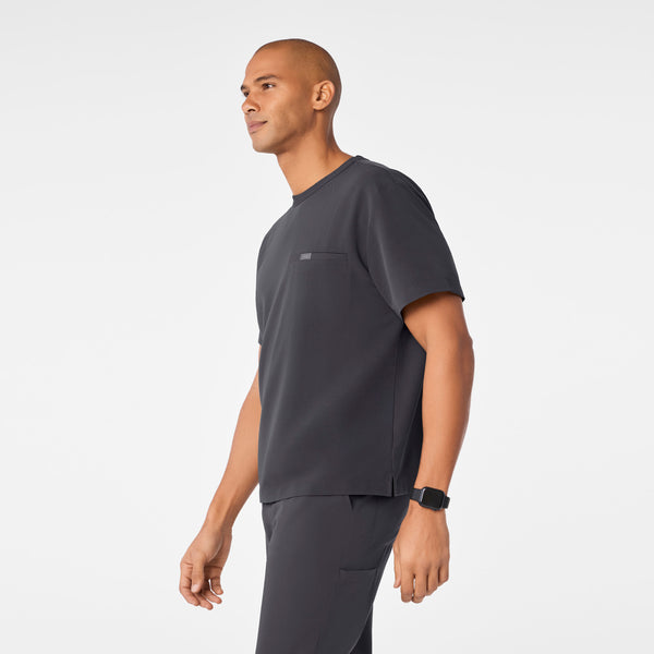 men's Charcoal Easton Relaxed - Crewneck Scrub Top