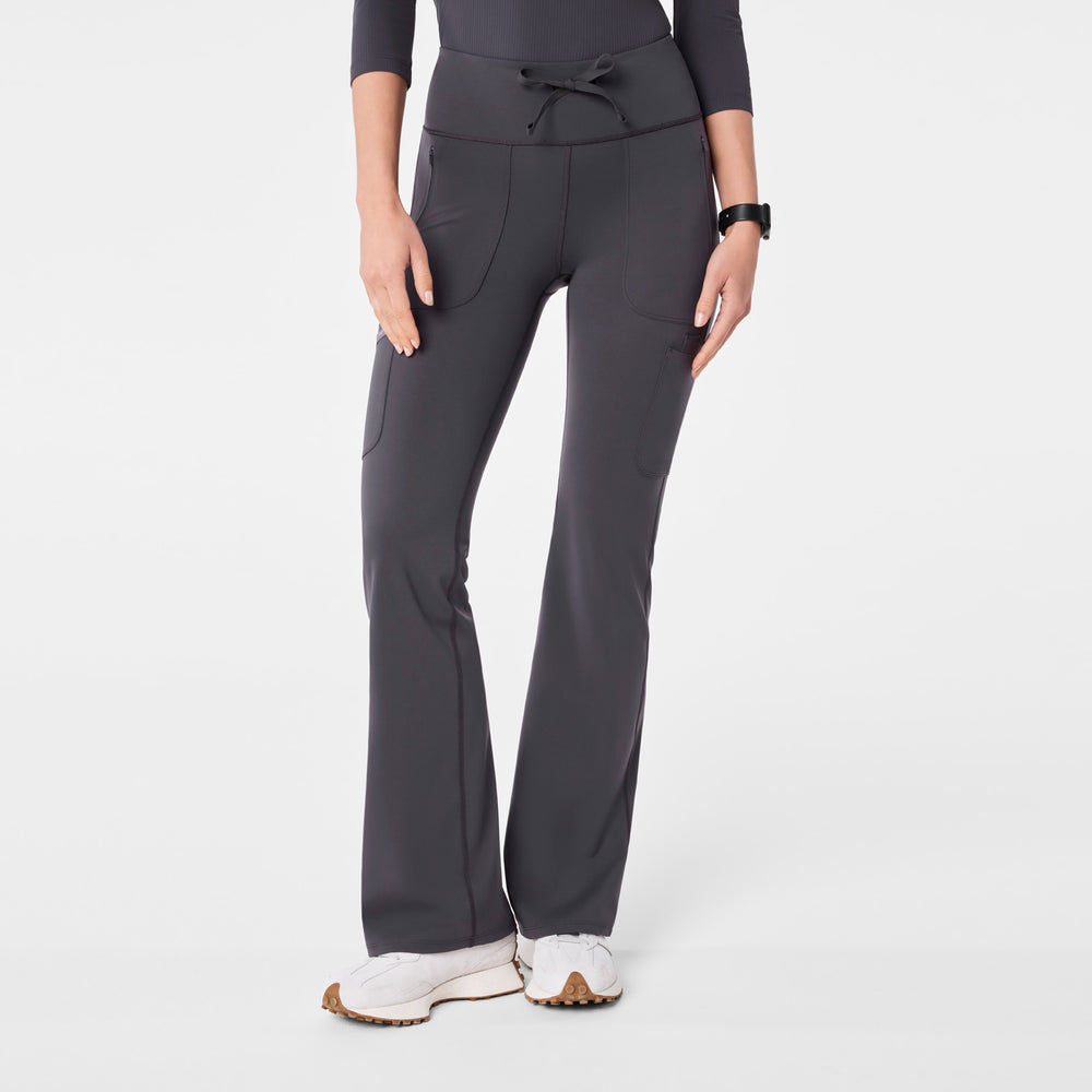 women's Charcoal High Waisted Ashland - Flare ScrubLegging™
