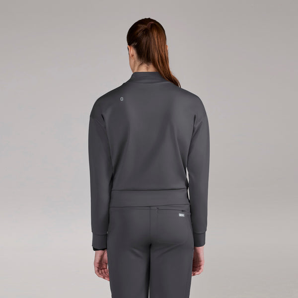 women's Charcoal Kenora FORMx - Mock Neck Longsleeve Scrub Top