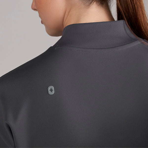 women's Charcoal Kenora FORMx - Mock Neck Longsleeve Scrub Top