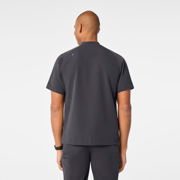 men's Charcoal Stratton Henley - Shortsleeve Scrub Top