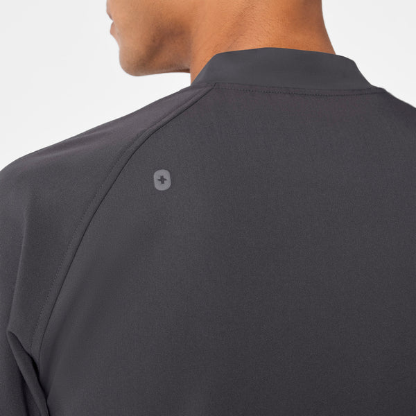 men's Charcoal Stratton Henley - Shortsleeve Scrub Top