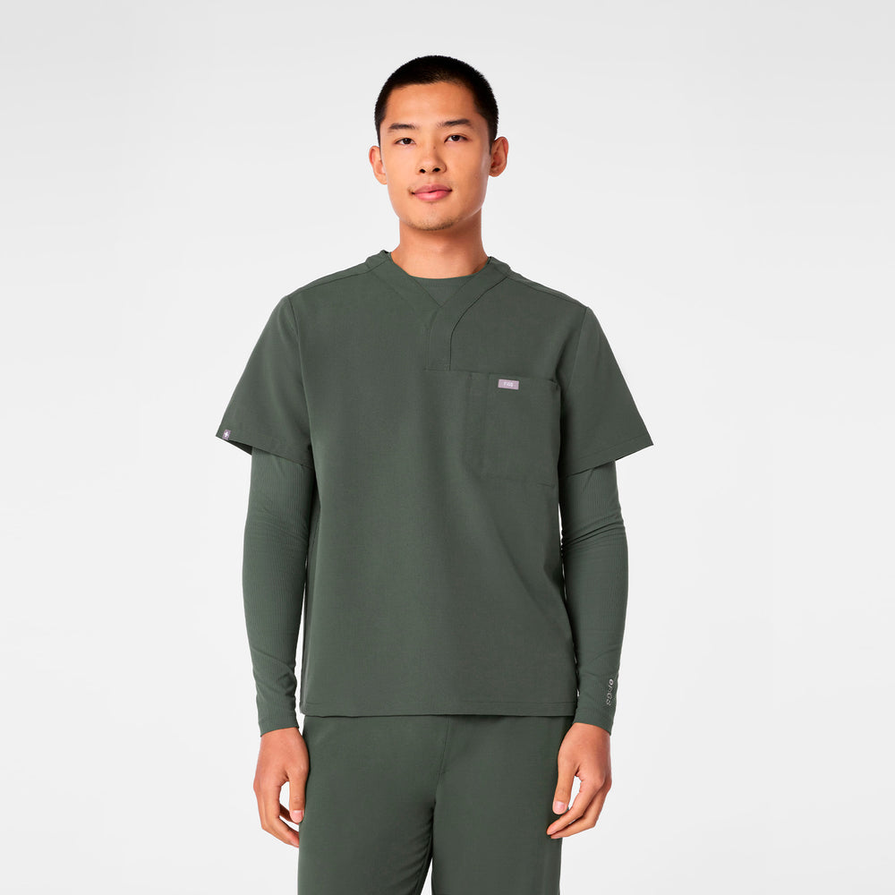 men's Moss Surrey - V-Neck Scrub Top