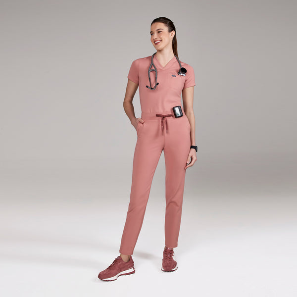 women's Muted Mulberry Tena FORMx Slim Tapered - Petite Scrub Pant™