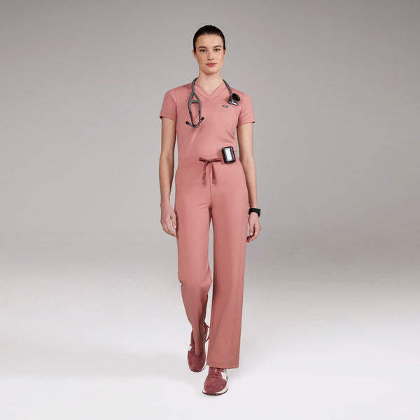 women's Muted Mulberry Valle FORMx Straight Leg - Petite Scrub Pant