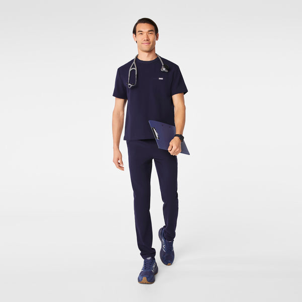 men's Navy Easton Relaxed - Crewneck Scrub Top