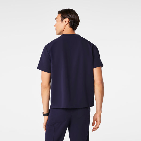men's Navy Easton Relaxed - Crewneck Scrub Top
