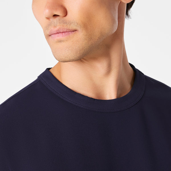 men's Navy Easton Relaxed - Crewneck Scrub Top