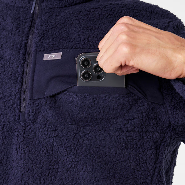 men's Navy On-Shift High Pile - Fleece Pullover Jacket™