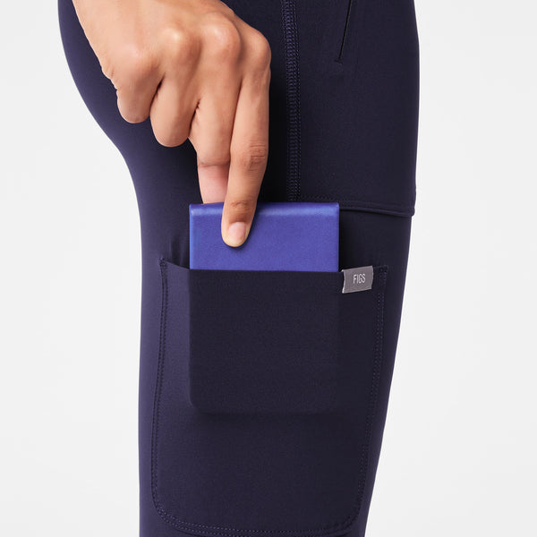 women's Navy High Waisted Ashland - Flare ScrubLegging™