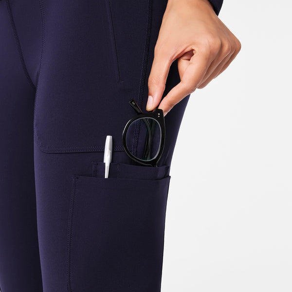 women's Navy High Waisted Ashland - Flare ScrubLegging™