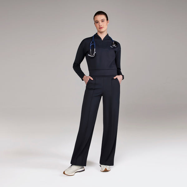 women's Navy Kenora FORMx - Mock Neck Longsleeve Scrub Top