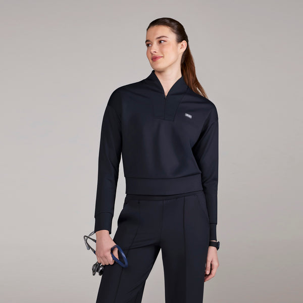 women's Navy Kenora FORMx - Mock Neck Longsleeve Scrub Top