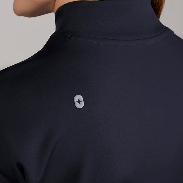 women's Navy Kenora FORMx - Mock Neck Longsleeve Scrub Top