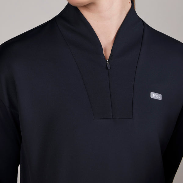 women's Navy Kenora FORMx - Mock Neck Longsleeve Scrub Top